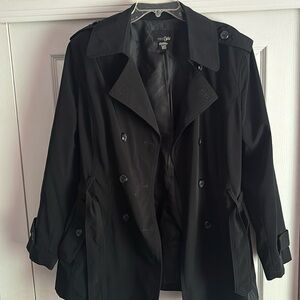 East 5th Black Trench Coat Size XL